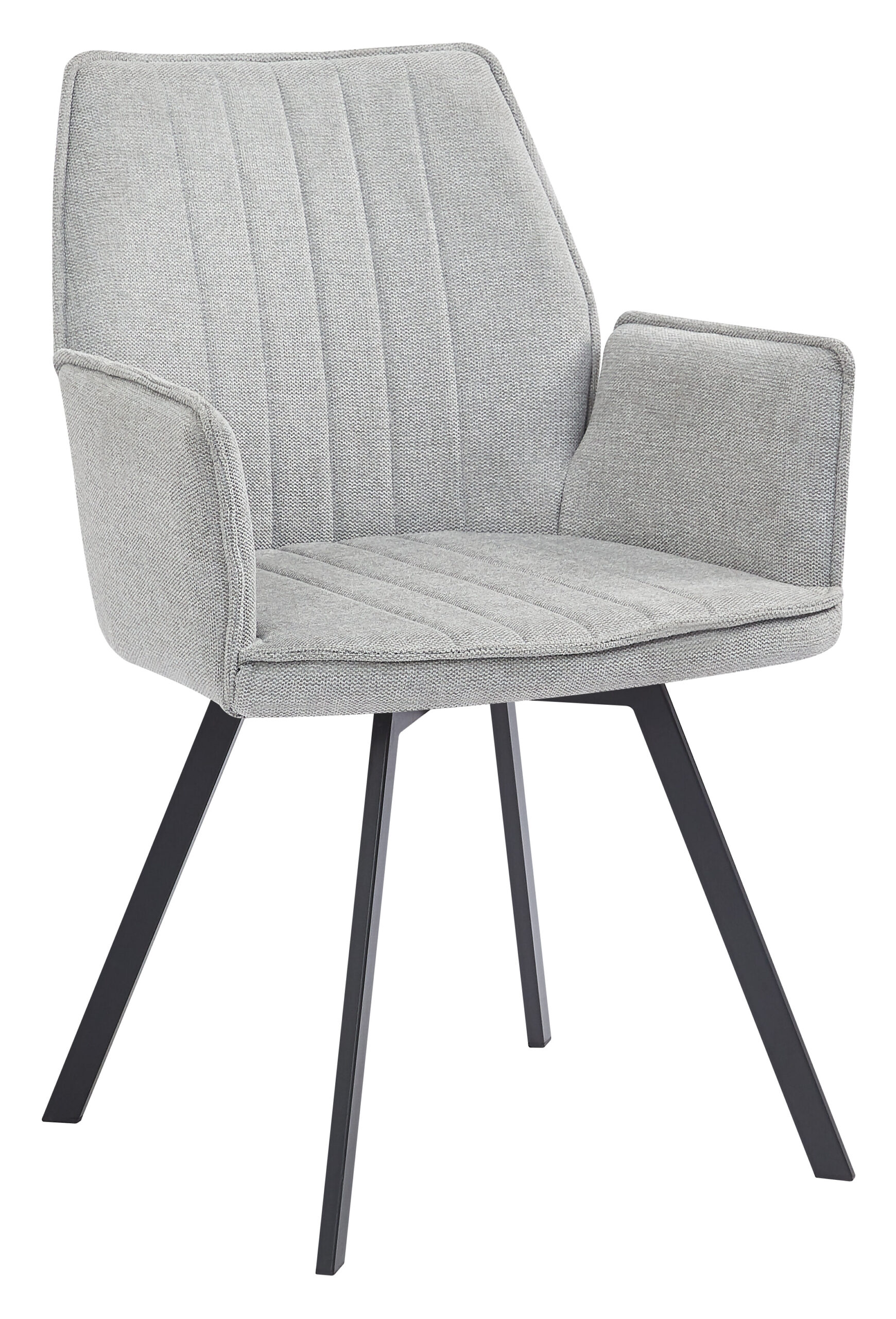 LivingFurn Eetkamerstoel 'Louise', Draaibaar kleur Grijs - Afbeelding 5