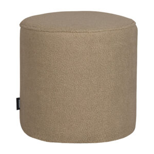 WOOOD Poef 'Sara' Hoog, Teddy, kleur Sand