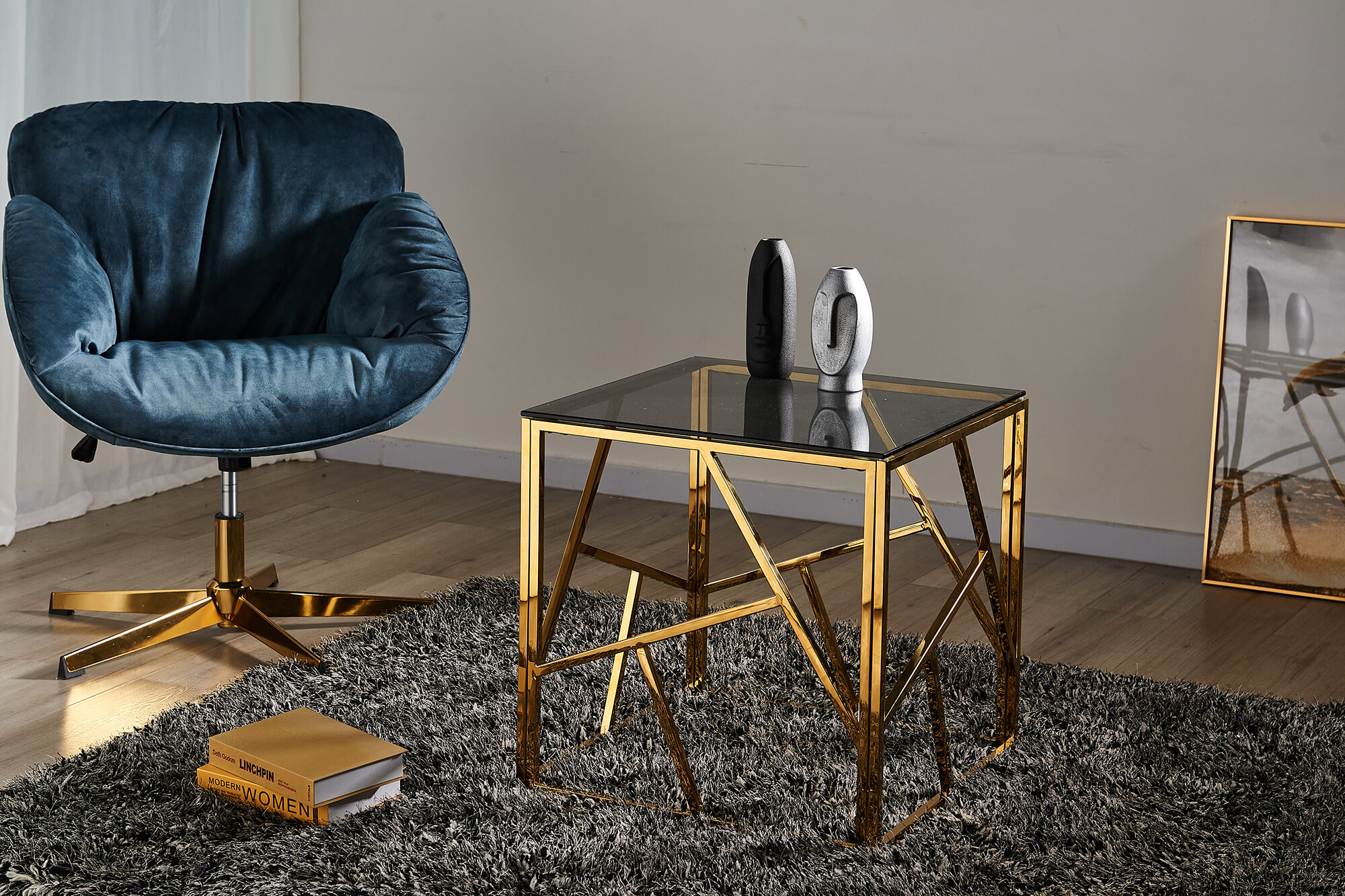 Artistiq Living Bijzettafel 'Mischa' 55cm, kleur goud - Afbeelding 3