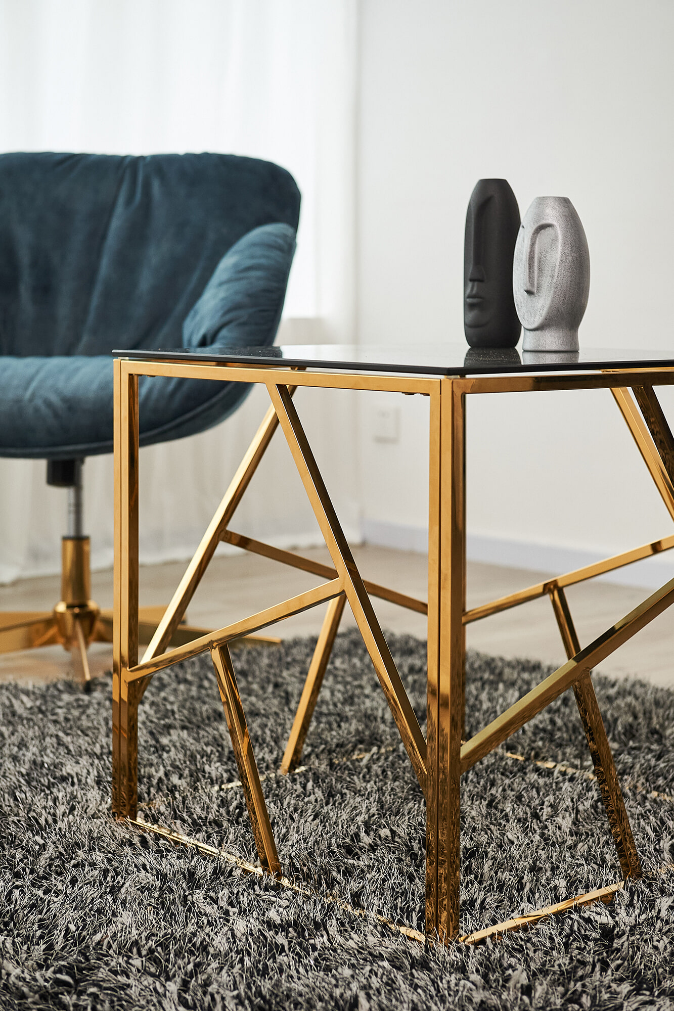 Artistiq Living Bijzettafel 'Mischa' 55cm, kleur goud - Afbeelding 5