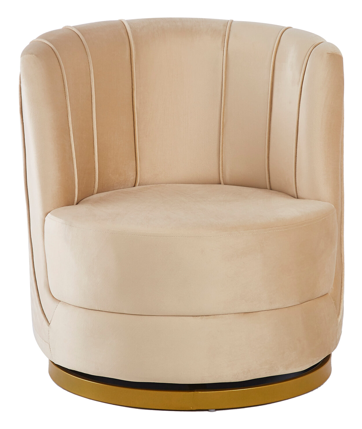 Artistiq Living Draaibare Fauteuil 'Meggie' Velvet, kleur beige - Afbeelding 3