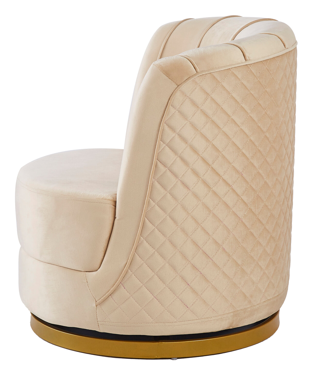 Artistiq Living Draaibare Fauteuil 'Meggie' Velvet, kleur beige - Afbeelding 4