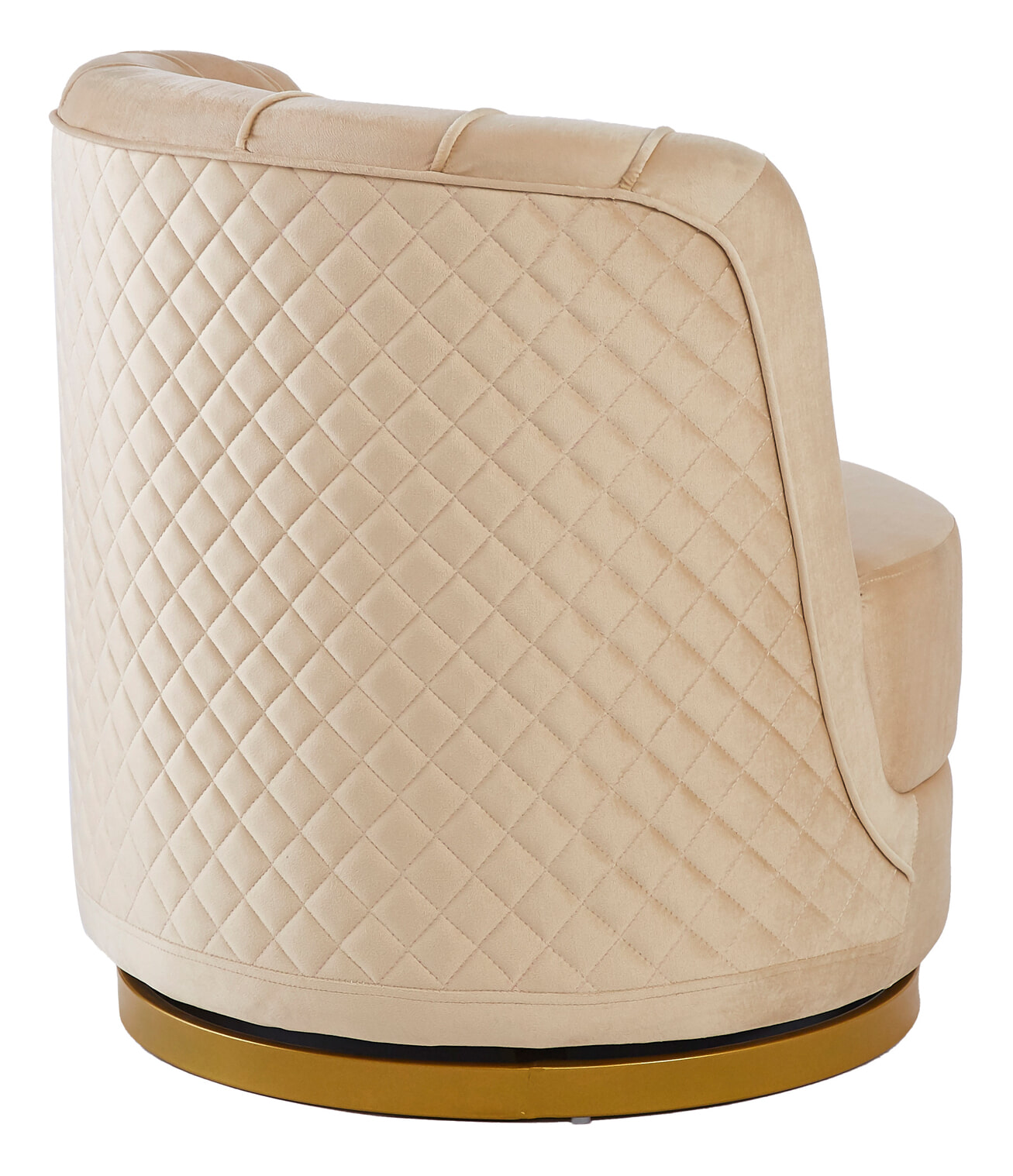 Artistiq Living Draaibare Fauteuil 'Meggie' Velvet, kleur beige - Afbeelding 5