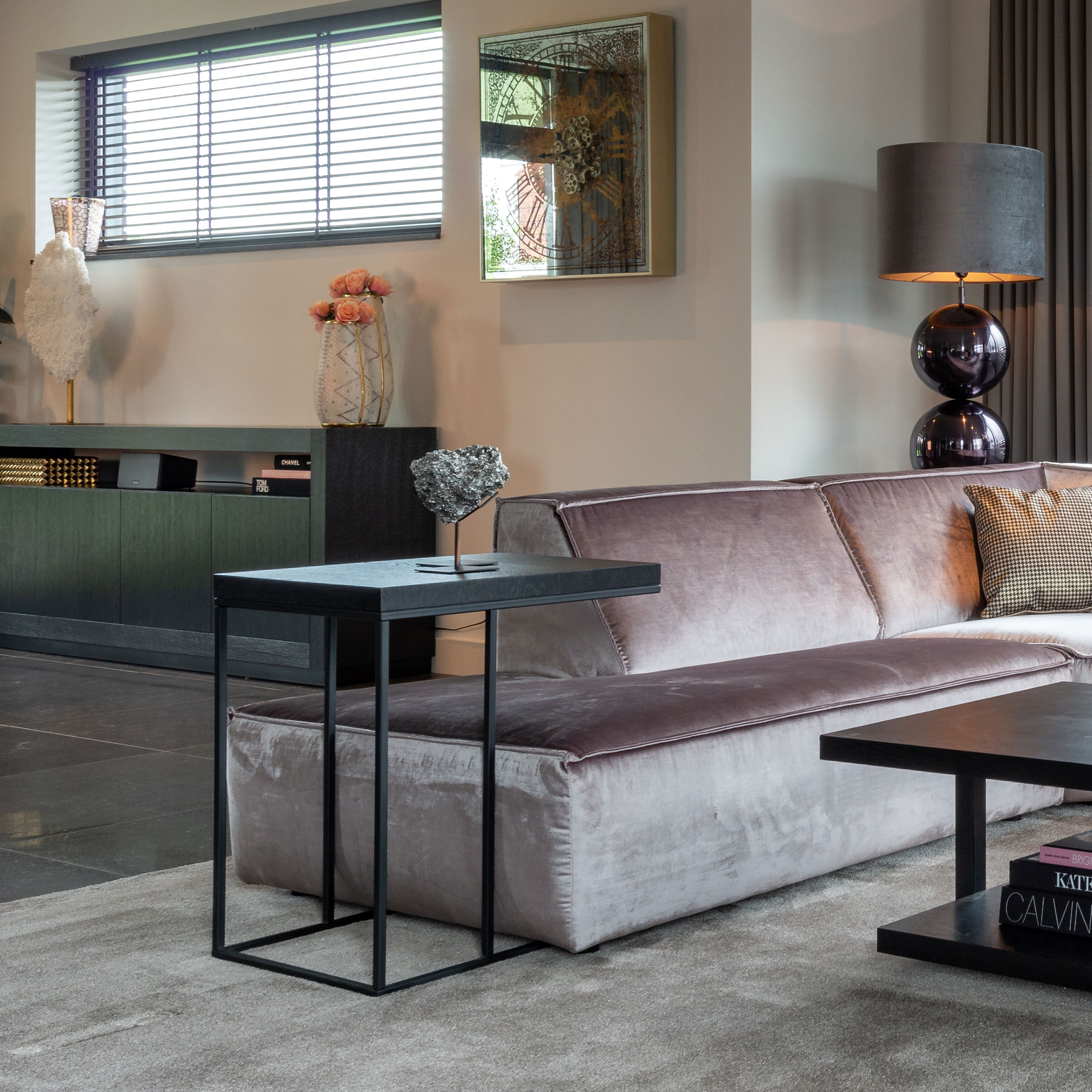 Richmond Laptoptafel 'Oakura' Eikenhout, kleur zwart - Afbeelding 7