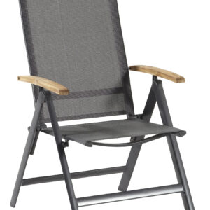 Hartman Verstelbare Tuinstoel 'Aruba' Teakhout, kleur Antraciet