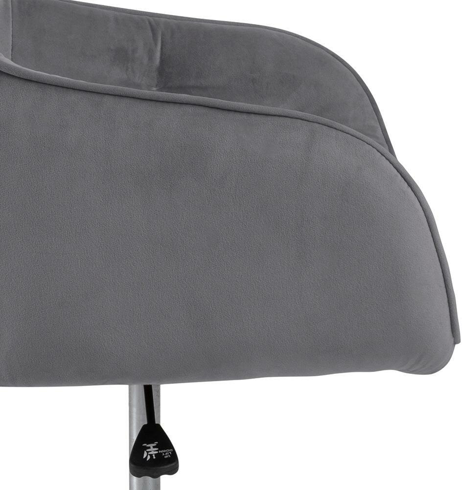 Bendt Bureaustoel 'Loren' Velvet, kleur Dark Grey - Afbeelding 2