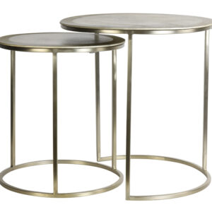 Light & Living Bijzettafel 'Talca' Set van 2 stuks, 40/50cm, kleur Lichtgoud