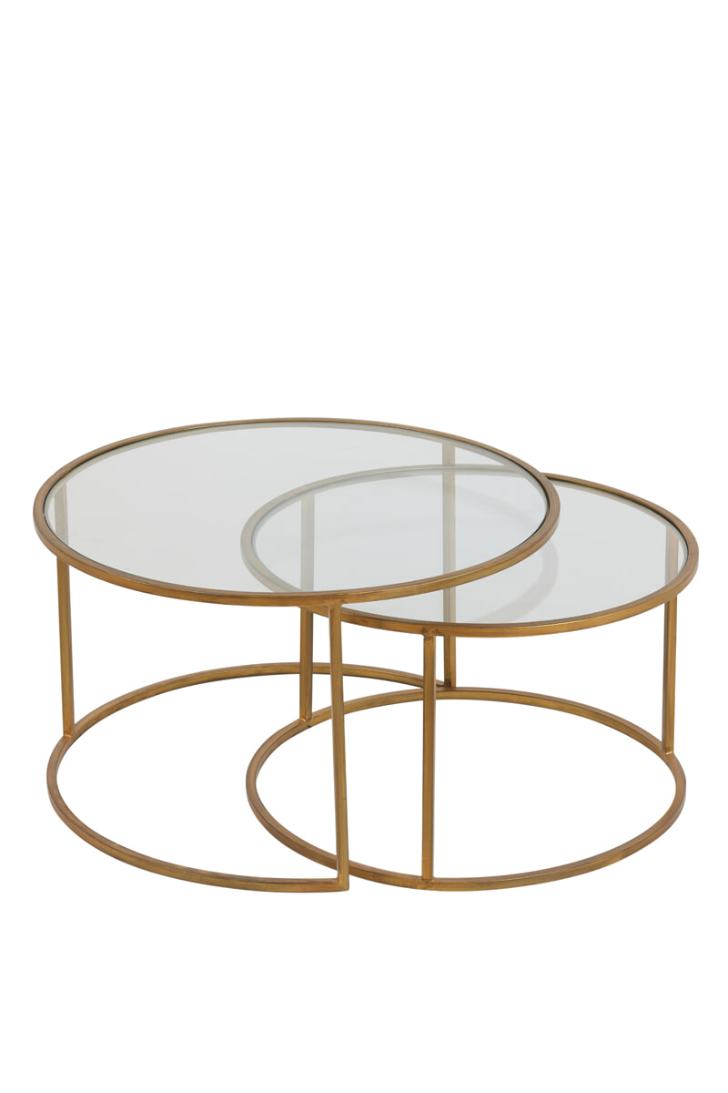 Light & Living Salontafel 'Duarte' Set van 2 stuks, kleur Goud - Afbeelding 6