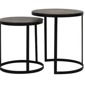 Light & Living Bijzettafel 'Trelo' Set van 2 stuks, kleur Antiek Brons