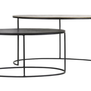 Light & Living Bijzettafel 'Paxson' Set van 2 stuks, kleur Antiek Brons