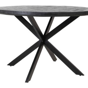 Light & Living Ronde Eettafel 'Yellov' Ø120cm, kleur Zwart