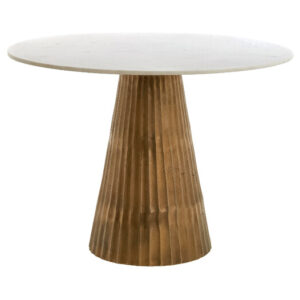 Light & Living Ronde Eettafel 'Leyda' Wit Marmer, Ø100cm