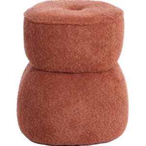 Light & Living Poef 'Leyla' Chenille, kleur Terra