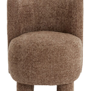 Light & Living Fauteuil 'Kamova' Chenille, kleur Donkerbruin
