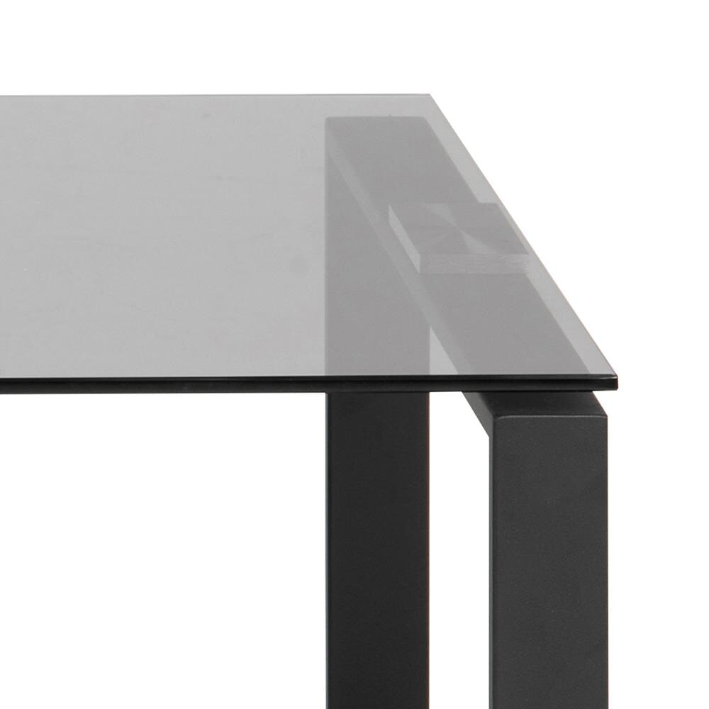 Bendt Salontafel 'Lone', Set van 2 stuks, Rookglas 115 x 69cm, kleur zwart - Afbeelding 5