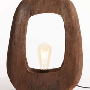 Light & Living Tafellamp 'Kelafo' Mangohout, 40cm, kleur Bruin