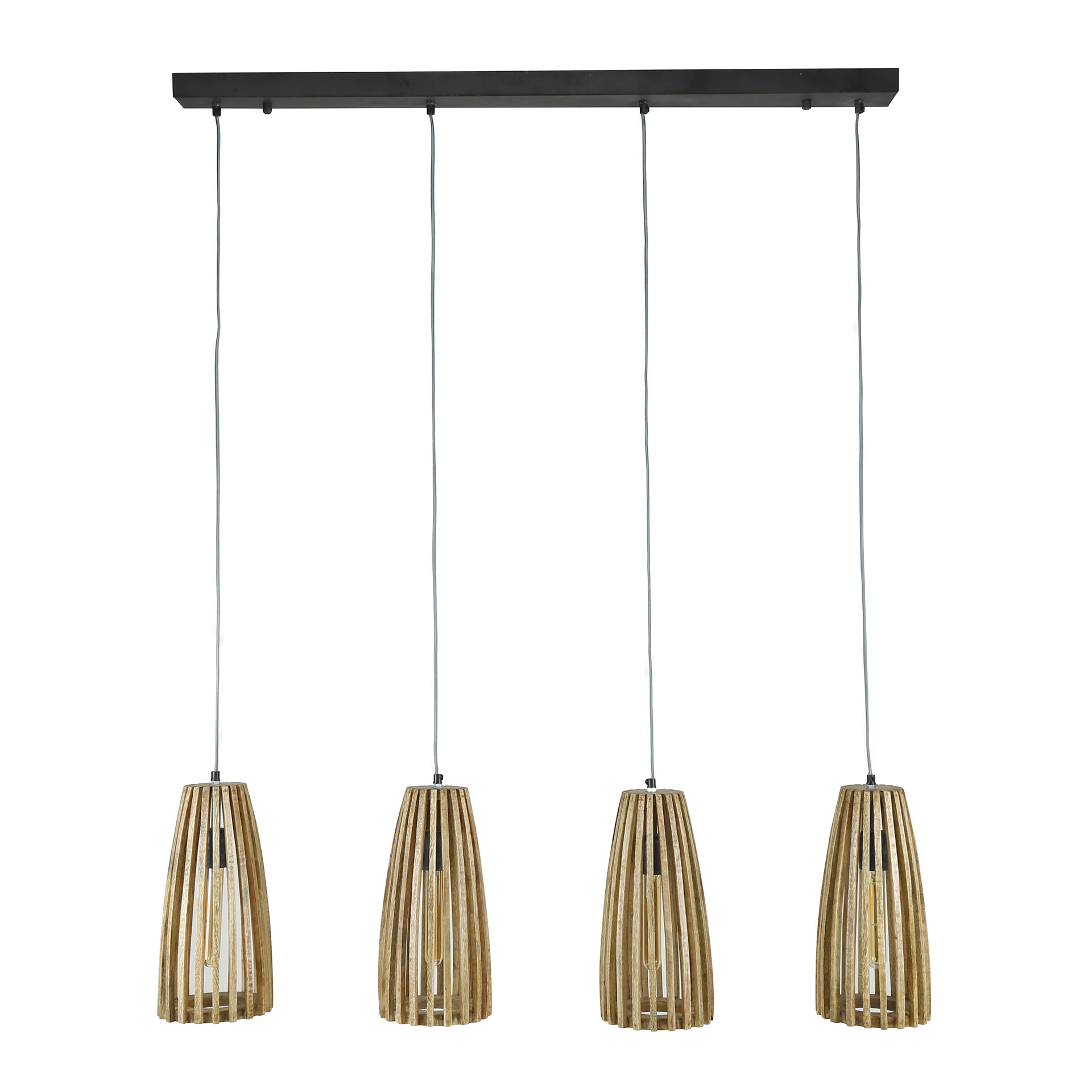 Hanglamp 'Luana' Mangohout, 4-lamps - Afbeelding 5