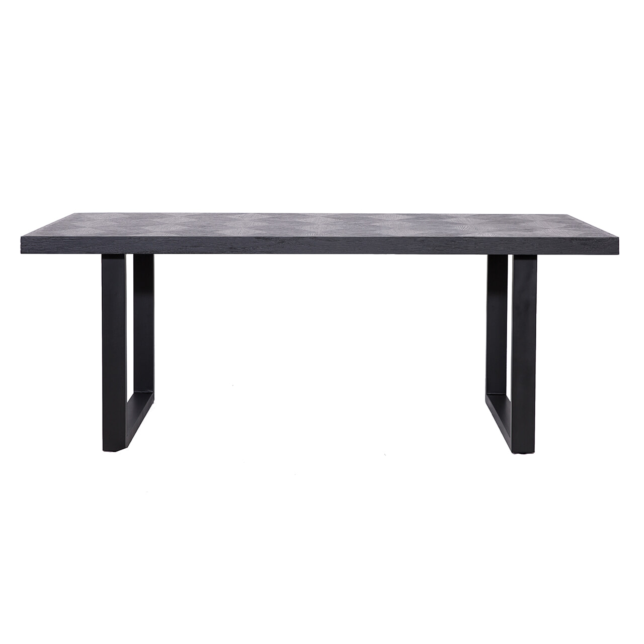 Richmond Eettafel 'Blax' 200 x 100cm, Zwart Eikenhout, kleur zwart - Afbeelding 3