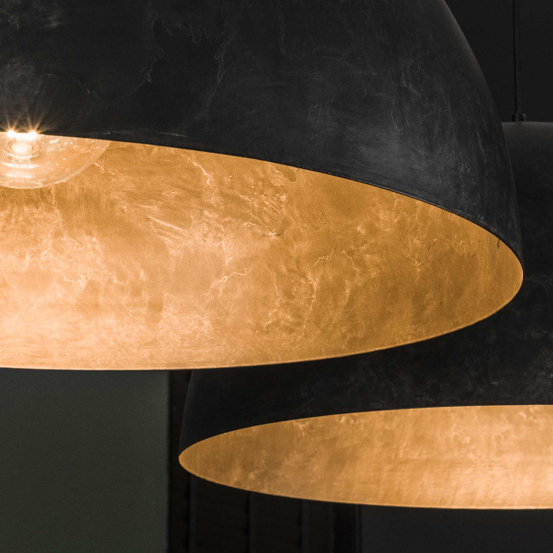 Hanglamp 'Dome' 2-lamps, Ø60cm, kleur Charcoal - Afbeelding 3