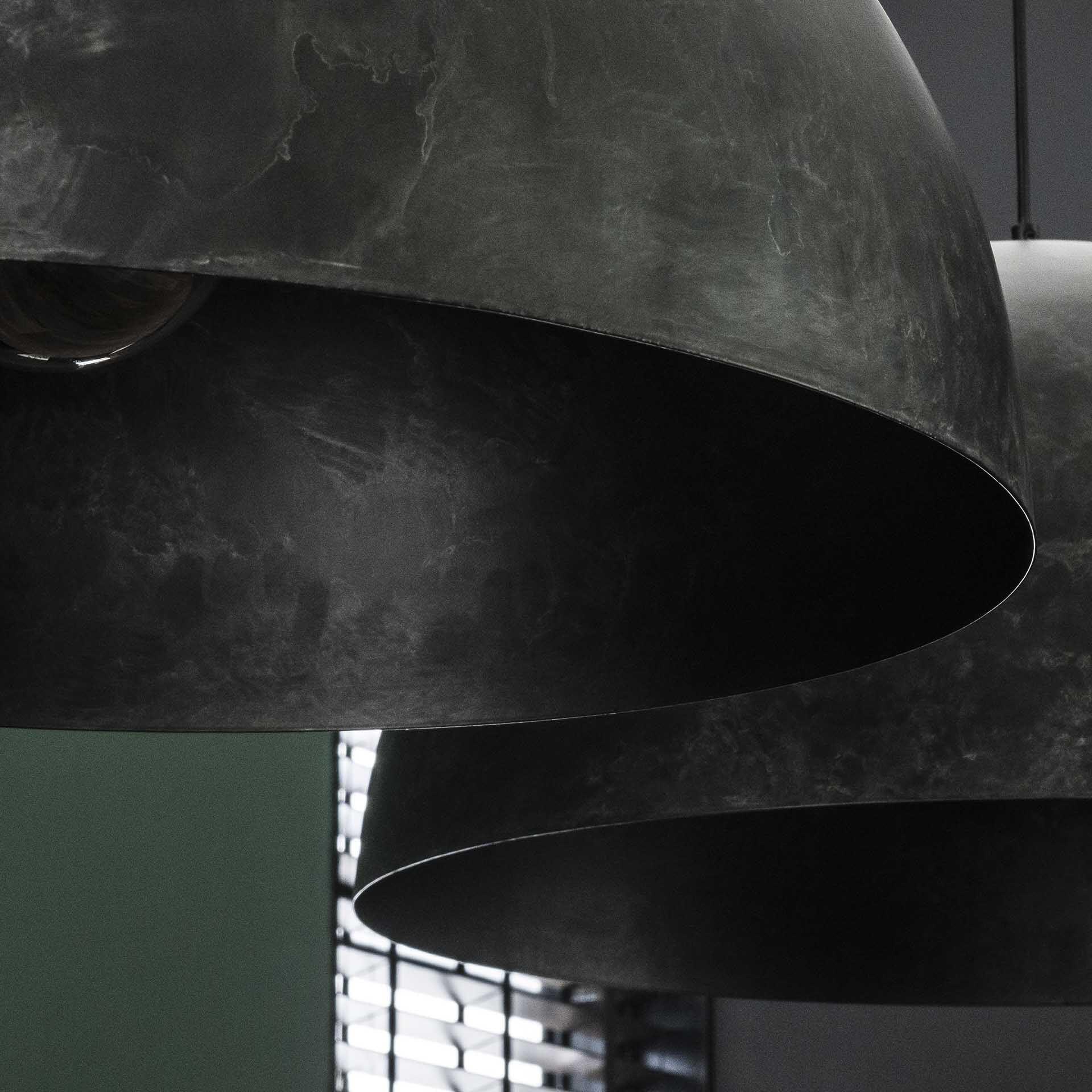 Hanglamp 'Dome' 2-lamps, Ø60cm, kleur Charcoal - Afbeelding 4