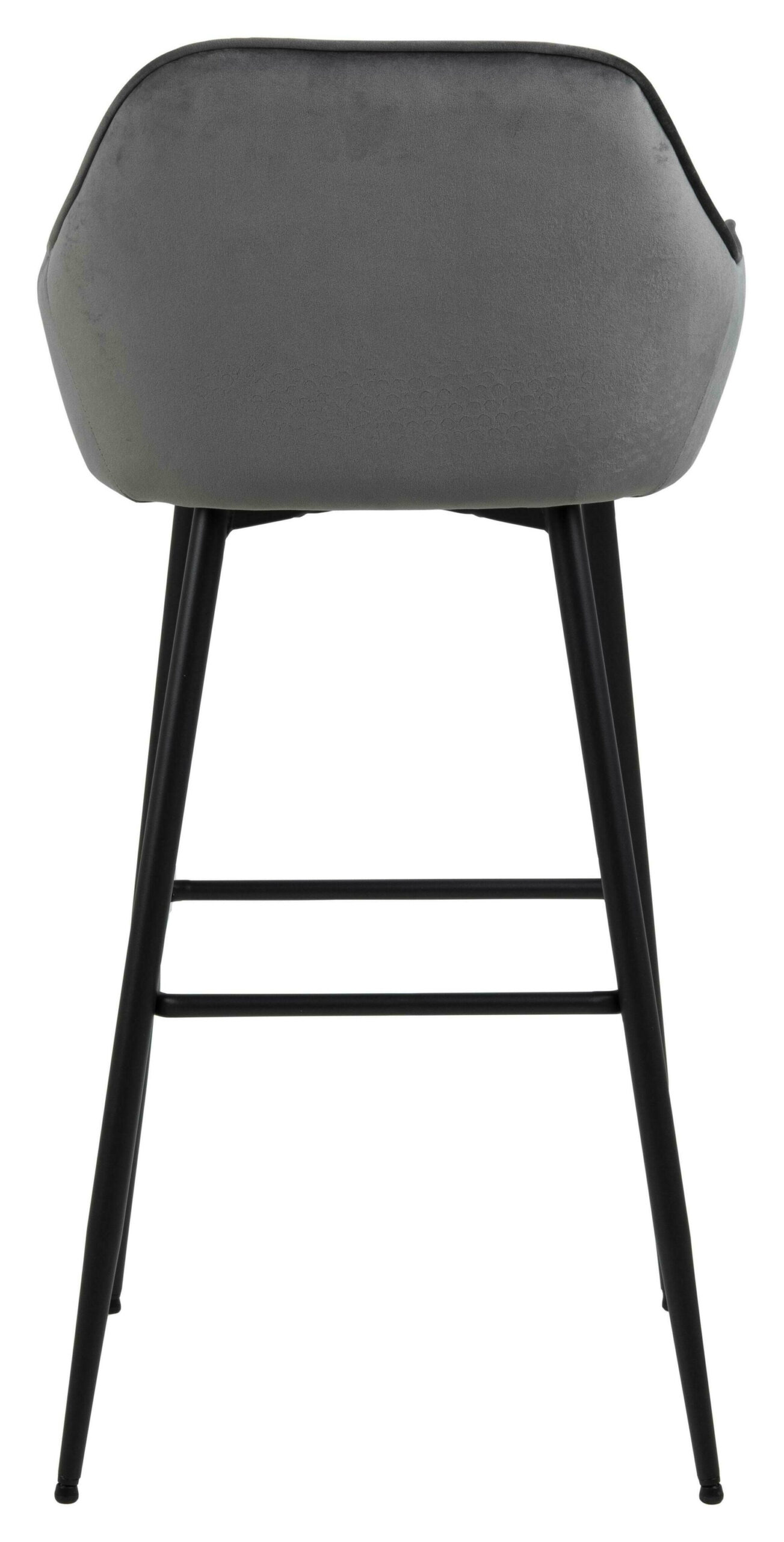 Bendt Barkruk 'Loren' Velvet, kleur Dark Grey (zithoogte 79cm) - Afbeelding 4