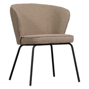 WOOOD Eetkamerstoel 'Admit' Bouclé, kleur Beige