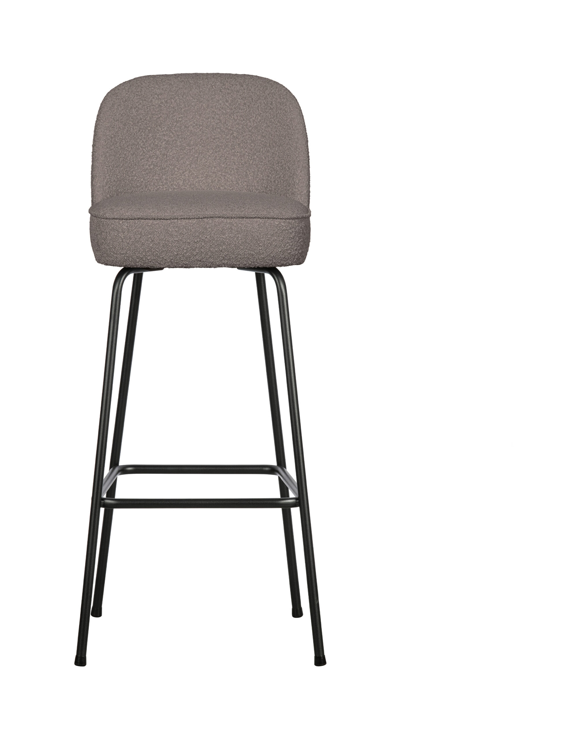 WOOOD Barkruk 'Vogue' Bouclé, kleur Nougat (zithoogte 80cm)