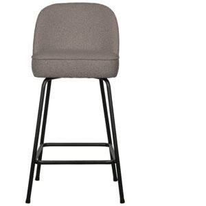 WOOOD Barkruk 'Vogue' Bouclé, kleur Nougat (zithoogte 65cm)