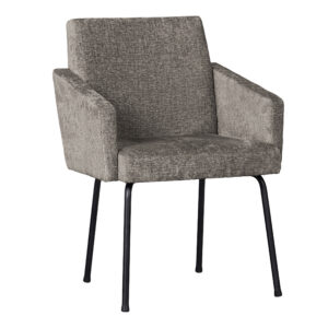 WOOOD Eetkamerstoel 'Mount' Chenille, kleur Taupe