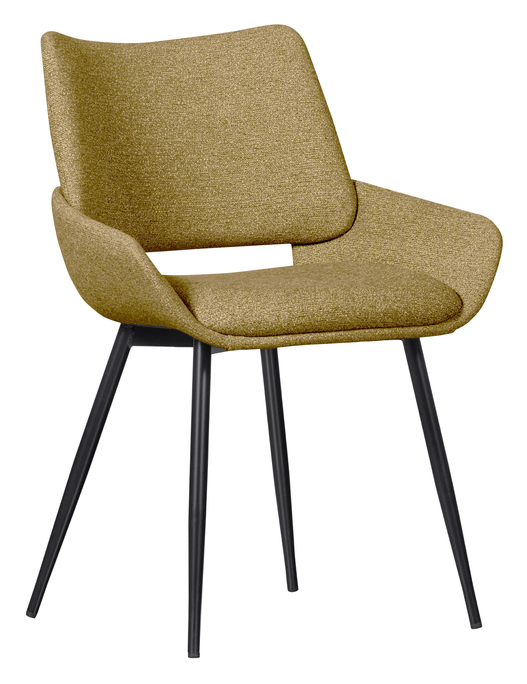 WOOOD Eetkamerstoel 'Parade' Melange, kleur Mosterdgeel