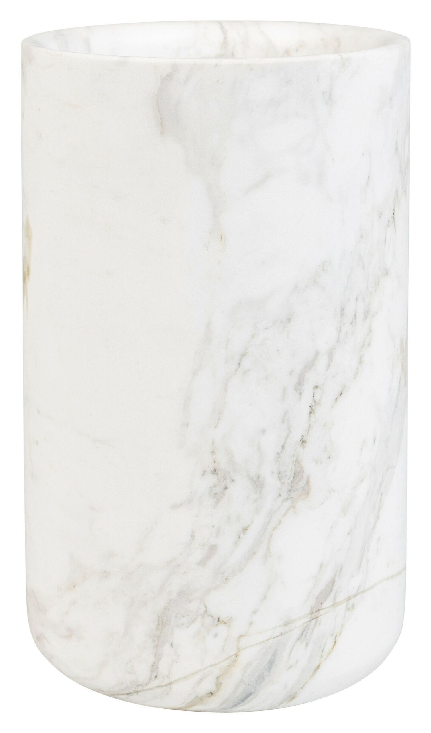 Zuiver Vaas 'Fajen' Marmer, 25cm hoog, kleur Wit - Afbeelding 2