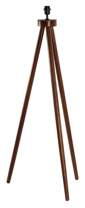 Light & Living Vloerlamp 'Ilias' Mangohout, 122cm, kleur Bruin (excl. kap) - Afbeelding 2