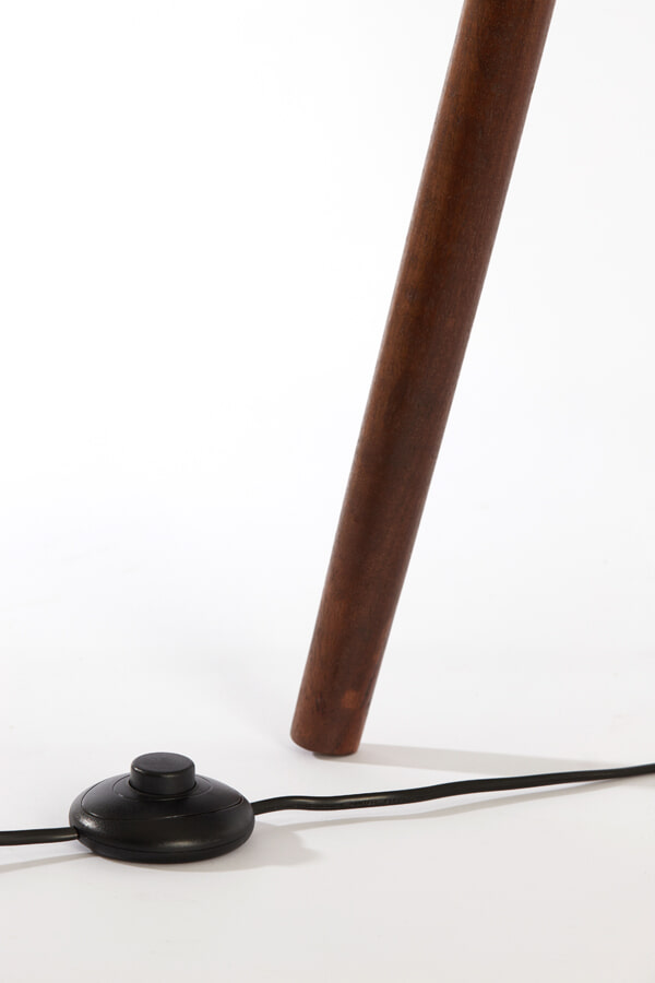 Light & Living Vloerlamp 'Ilias' Mangohout, 122cm, kleur Bruin (excl. kap) - Afbeelding 7