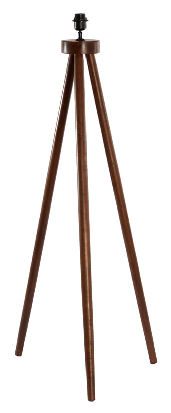 Light & Living Vloerlamp 'Ilias' Mangohout, 122cm, kleur Bruin (excl. kap)