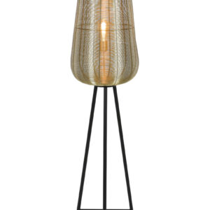 Light & Living Vloerlamp 'Adeta', goud+mat zwart, 147cm hoog