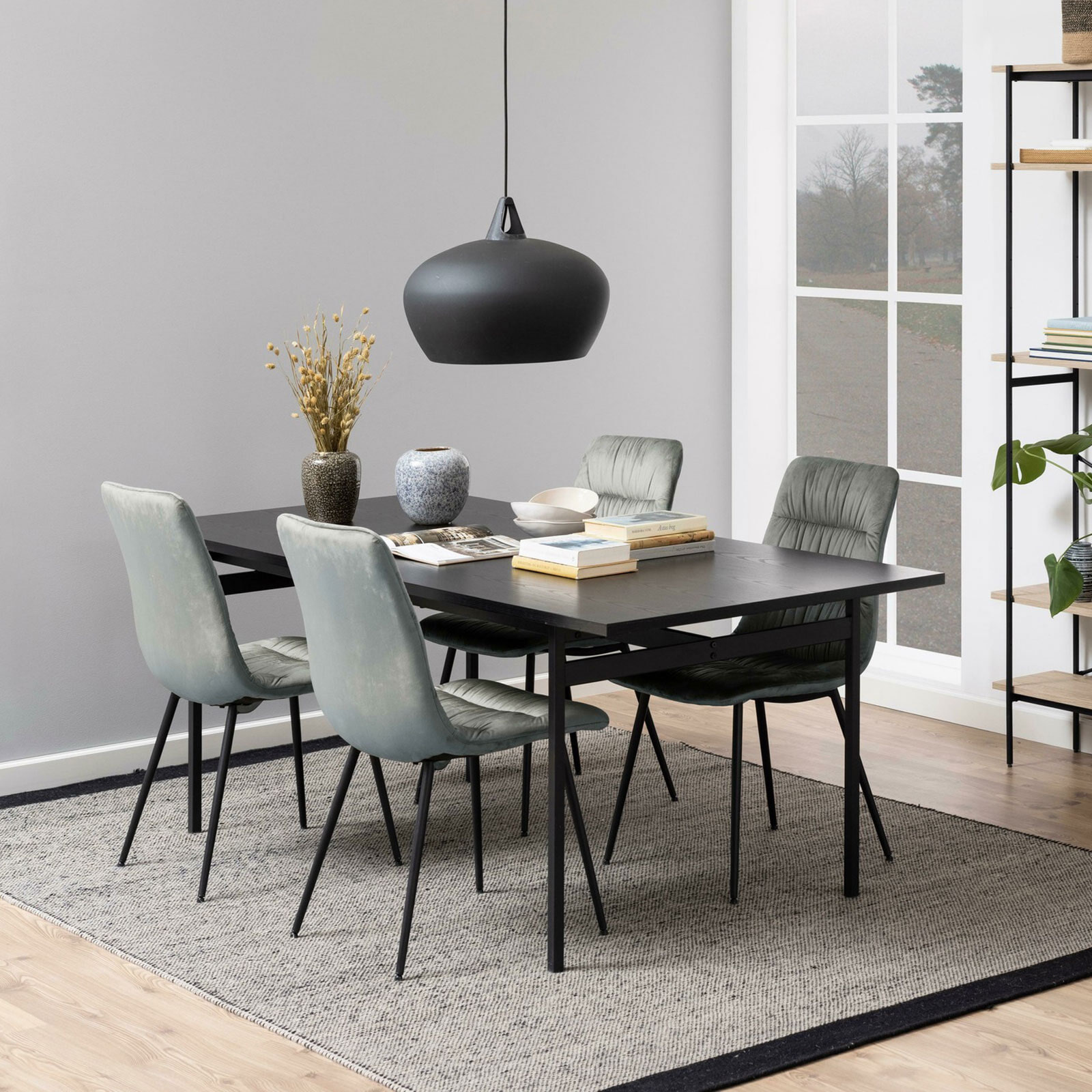 Bendt Eettafel 'Mick' 200 x 90cm, kleur Zwart - Afbeelding 2