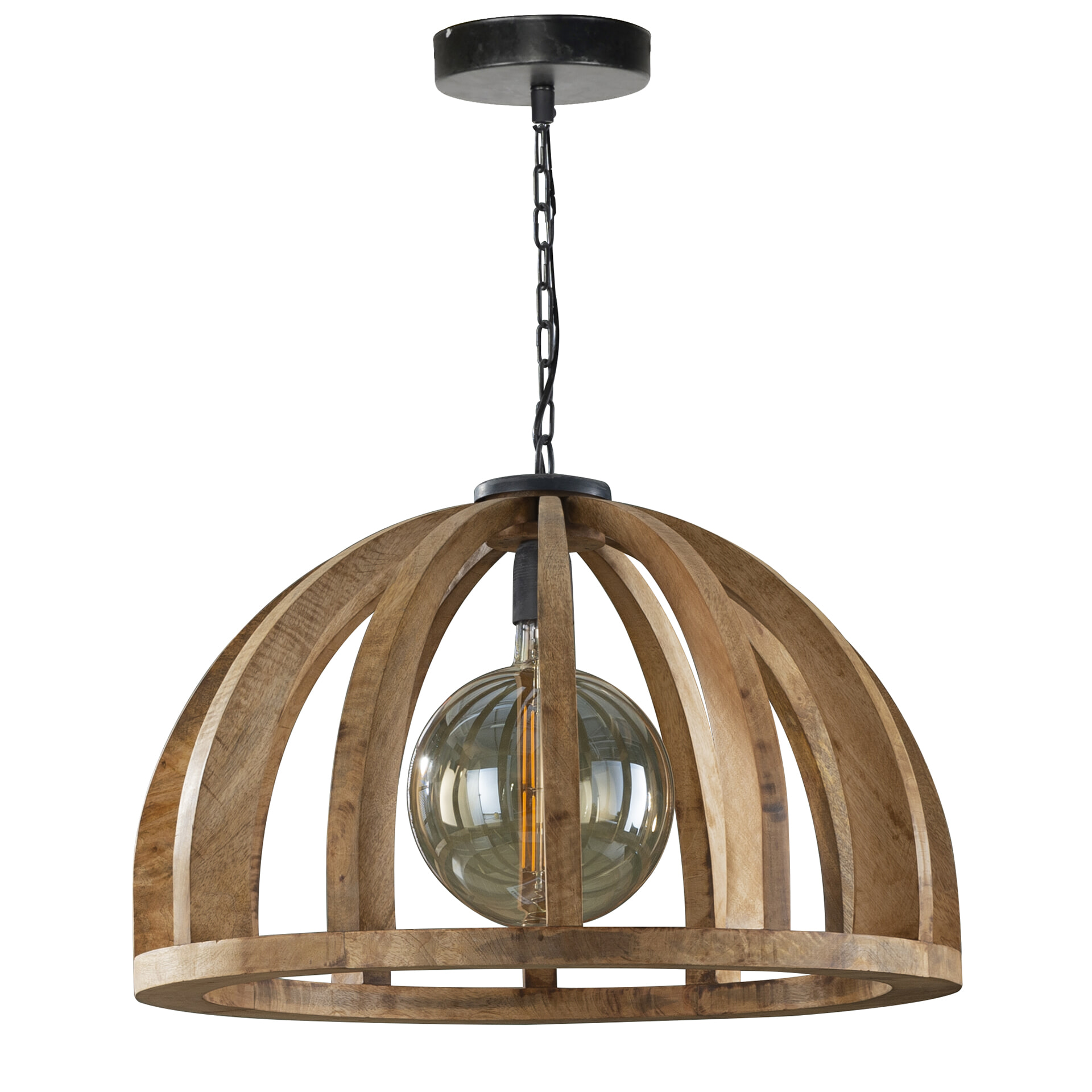 Hanglamp 'Lindsay' Ø60cm, Mangohout - Afbeelding 7