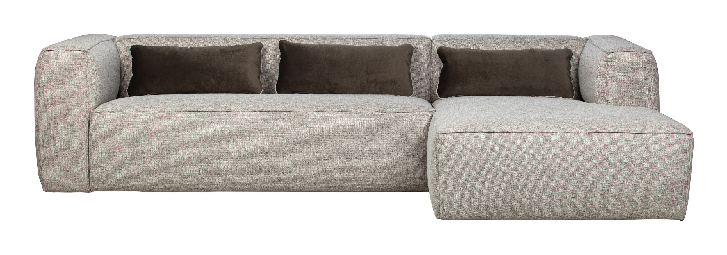 WOOOD Loungebank 'Bean' Rechts, Melange, kleur Lichtgrijs - Afbeelding 4