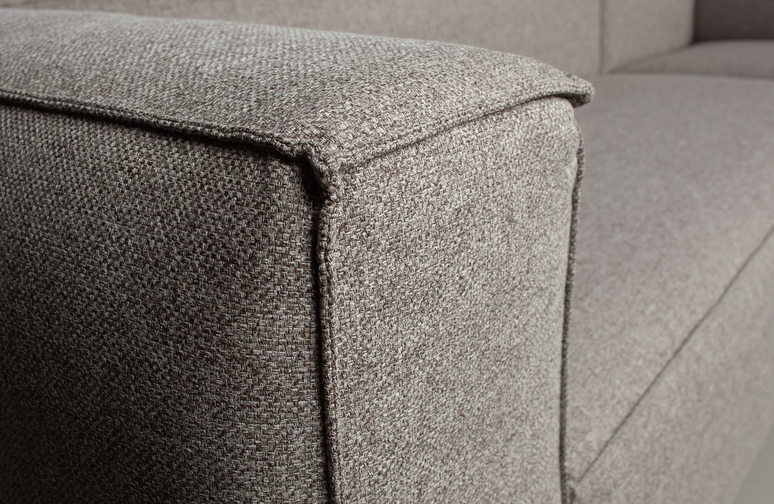 WOOOD Loungebank 'Bean' Rechts, Melange, kleur Lichtgrijs - Afbeelding 7