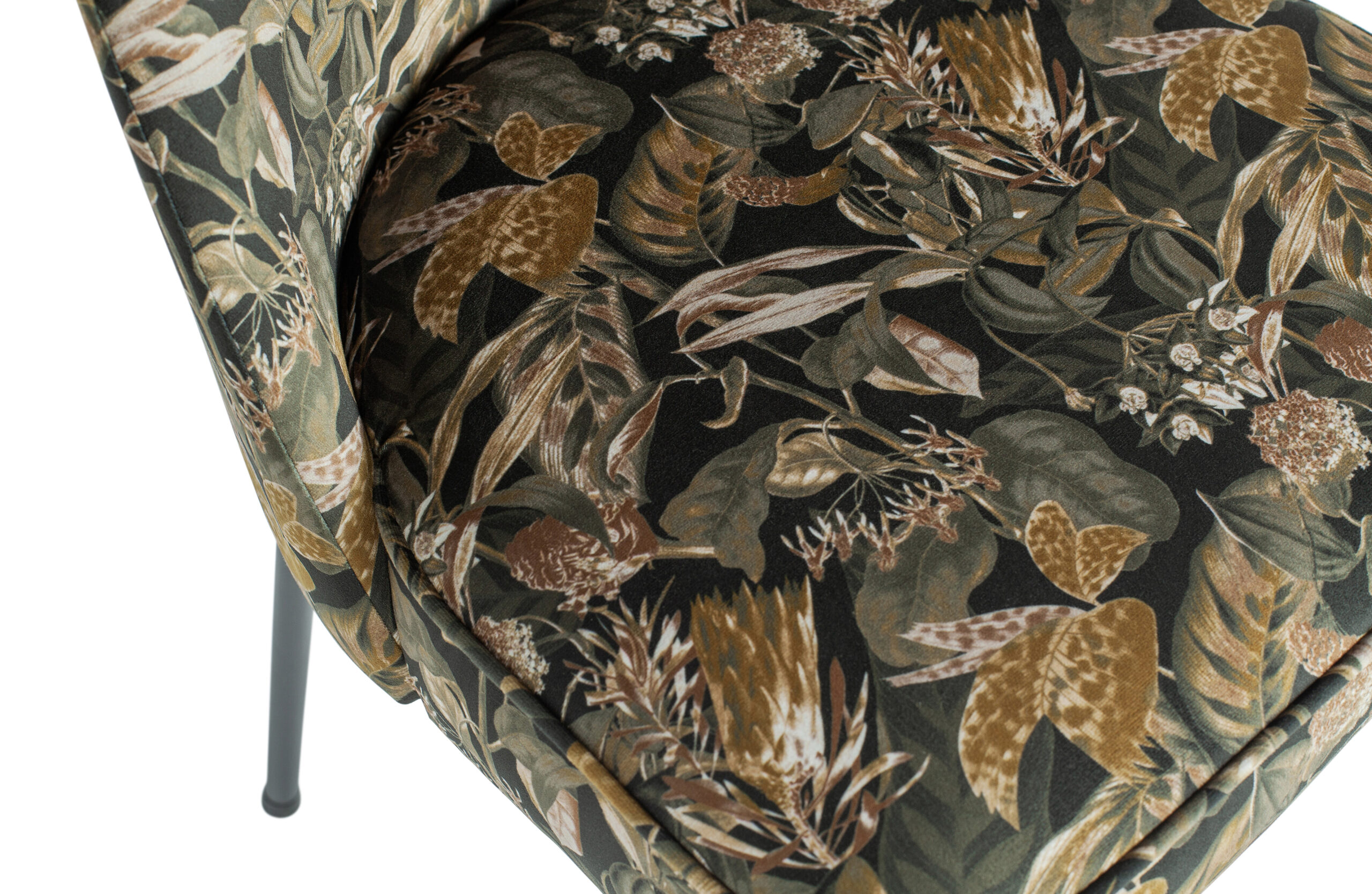 WOOOD Eetkamerstoel 'Vogue' Velvet, kleur Bouquet Zwart - Afbeelding 7