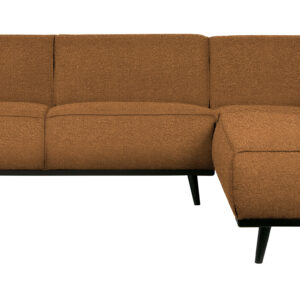 WOOOD Hoekbank 'Statement' Rechts, Bouclé, kleur Butter