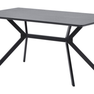 WOOOD Eettafel 'Bruno' 160 x 90cm, kleur zwart