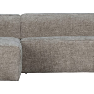 WOOOD Loungebank 'Bean' Links, Melange, kleur Travertin