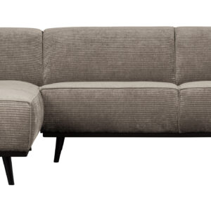 WOOOD Hoekbank 'Statement' Links, Rib, kleur Clay