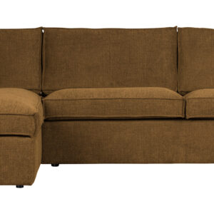 WOOOD Hoekbank 'Freddie' Links, Melange, kleur Brons