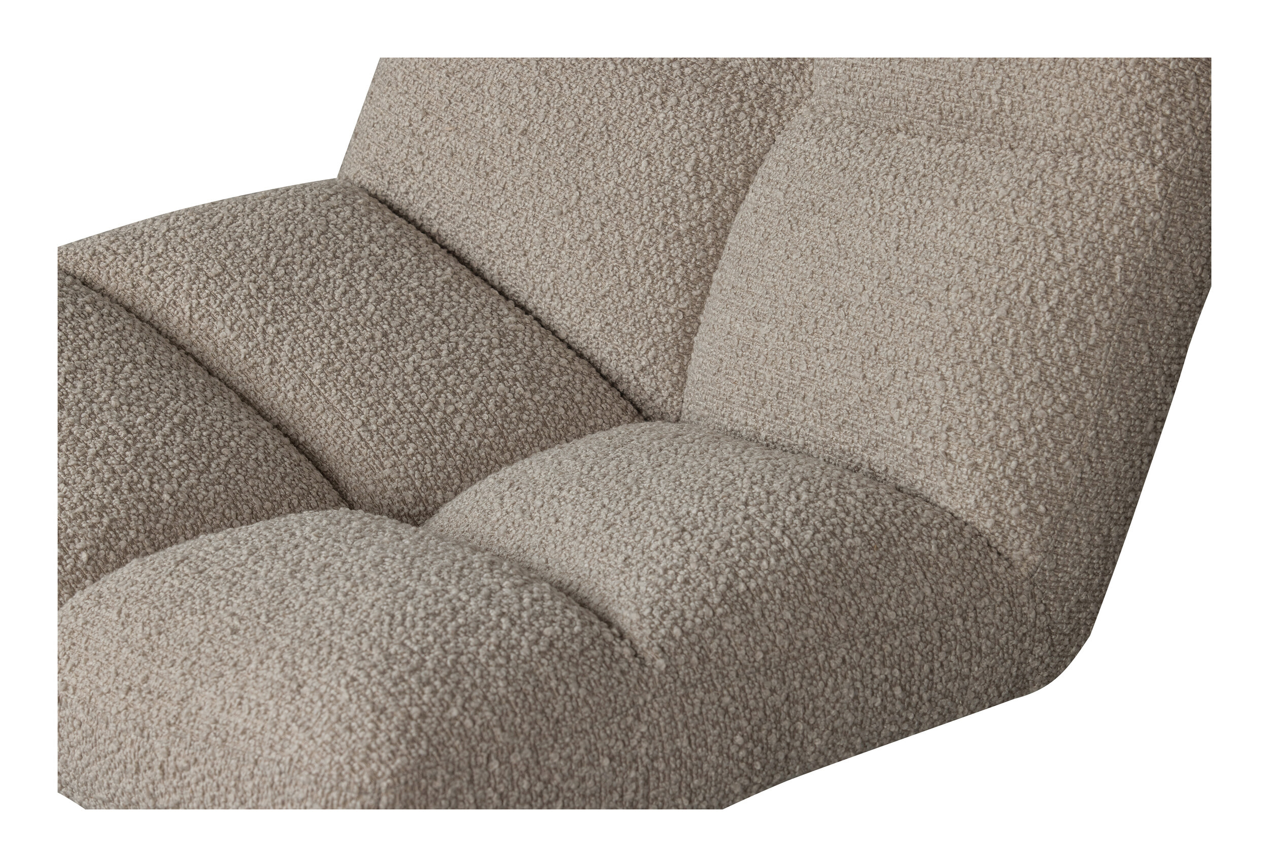 WOOOD Draaifauteuil 'Vinny' Bouclé, kleur Zand - Afbeelding 5