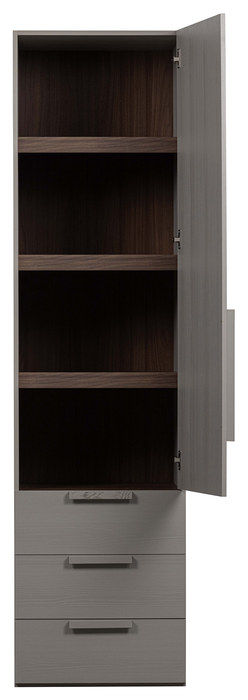 WOOOD Kledingkast 'Rens' 1-deurs, kleur Pebble Grey - Afbeelding 5