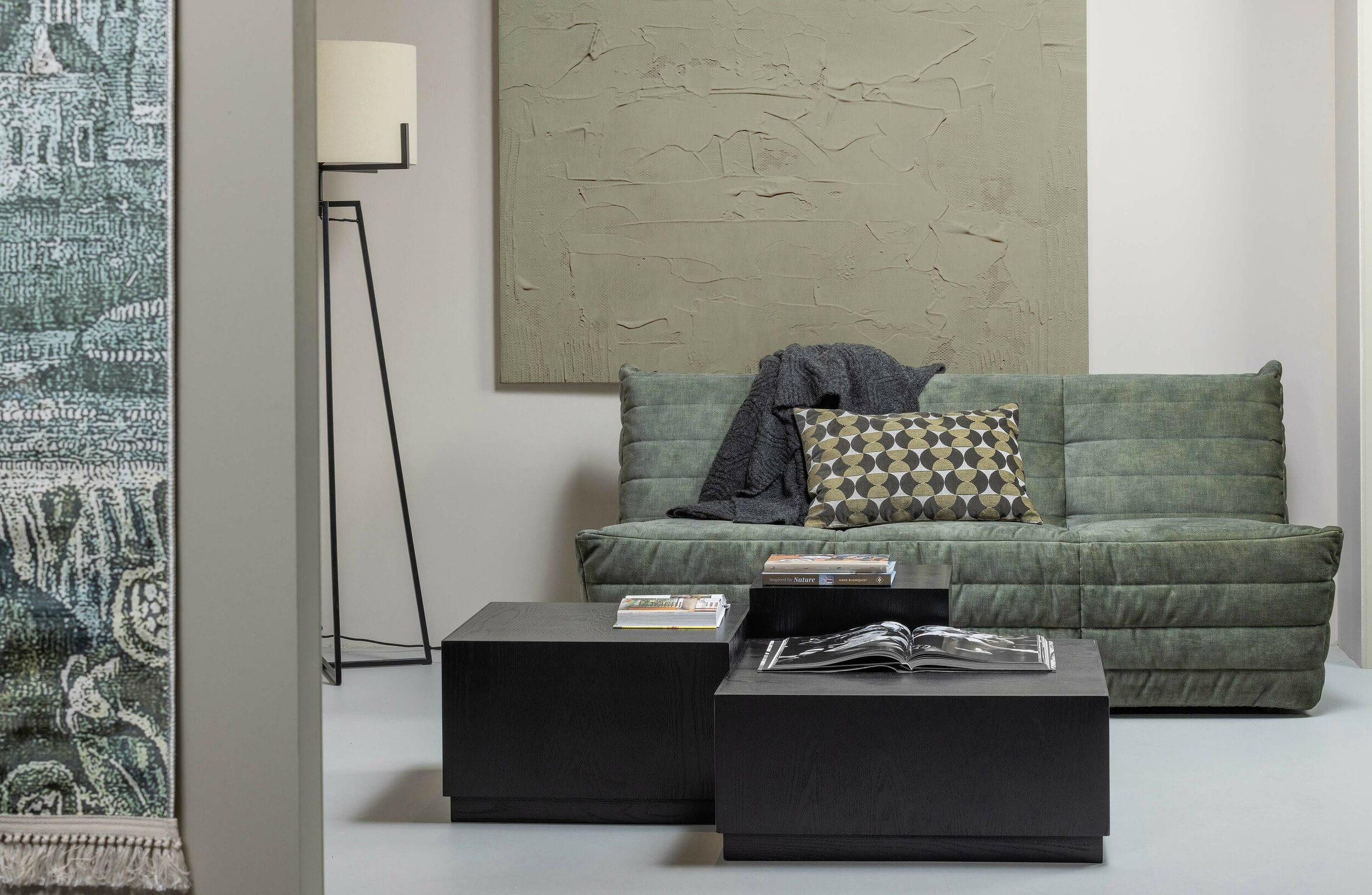 WOOOD Bijzettafel 'Pim' Essen, Set van 3 stuks, kleur zwart - Afbeelding 3