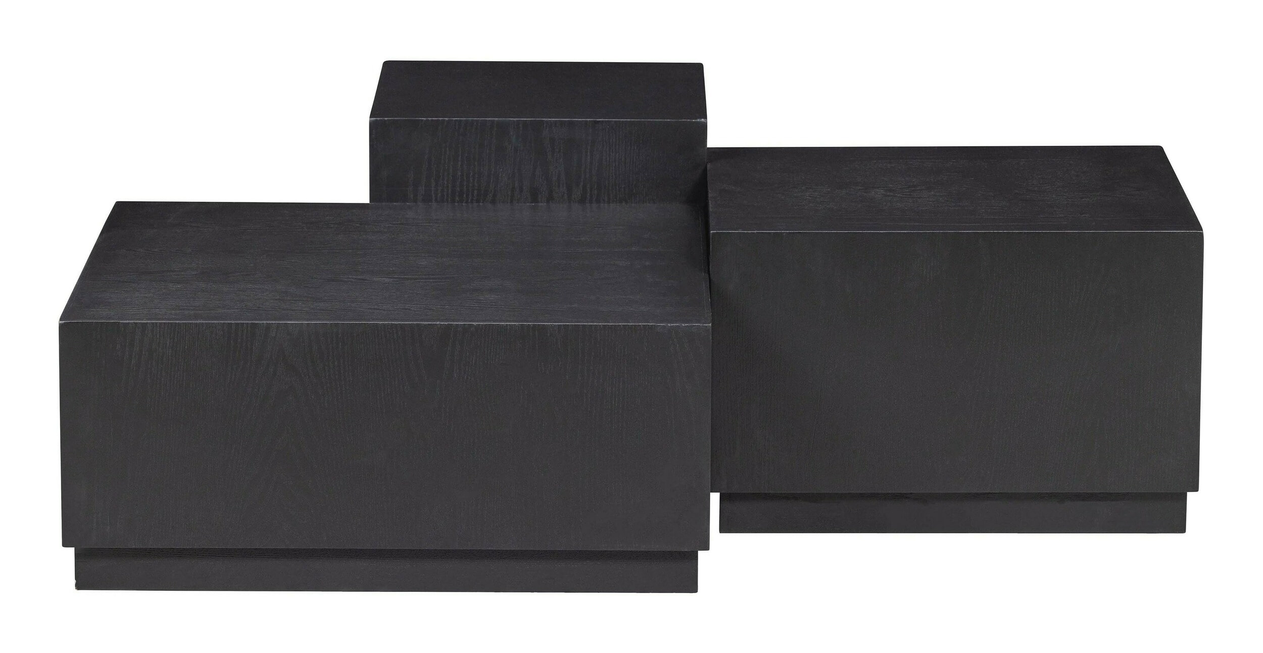 WOOOD Bijzettafel 'Pim' Essen, Set van 3 stuks, kleur zwart - Afbeelding 4