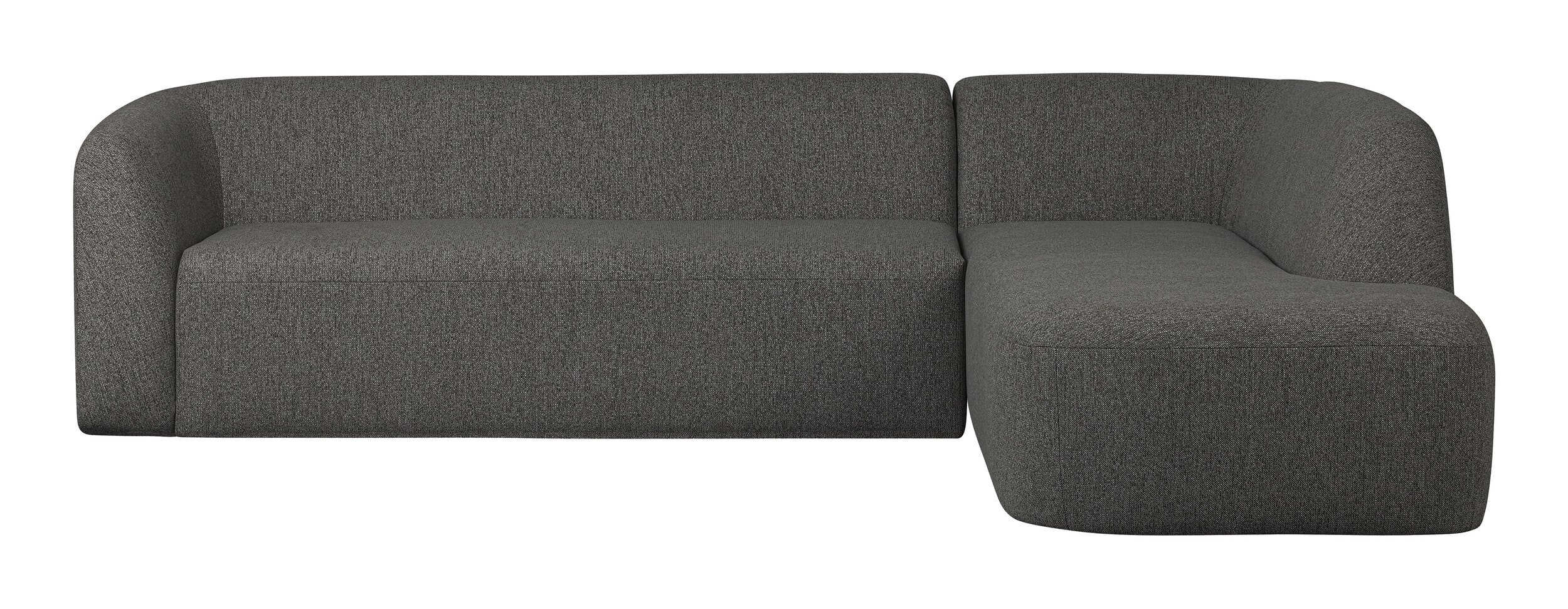 WOOOD Hoekbank 'Sloping' Rechts, kleur Antraciet Melange - Afbeelding 2